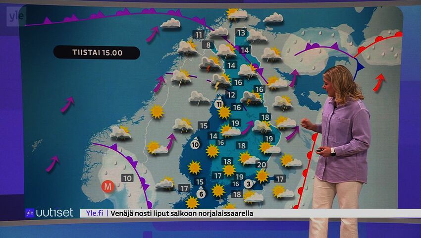 Sääennuste klo 7.40