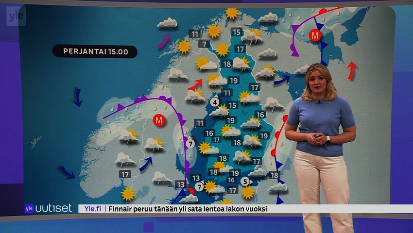Sääennuste klo 7.40