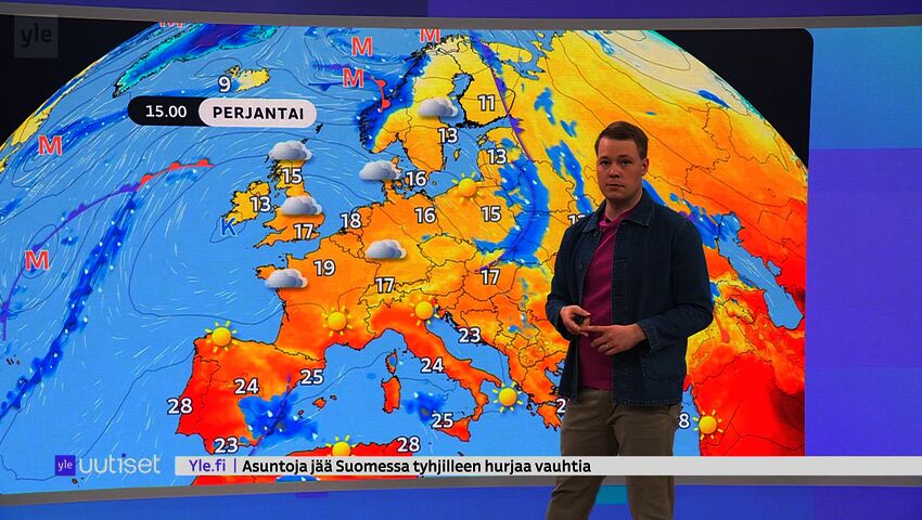 Sääennuste klo 7.40