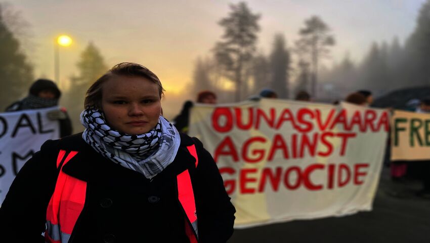 Mielenilmaus Rovaniemellä: Aktivistit vaativat kaupunkia katkaisemaan Israel-kytkökset