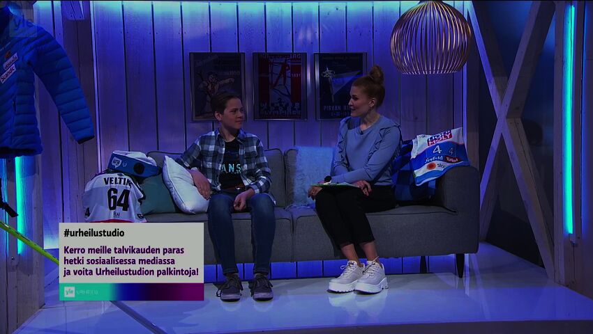 Leevi Tarjanne TET-harjoittelijana Urheilustudiossa