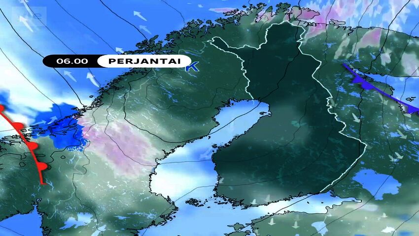 Kylmää ilmaa virtaa Suomeen pohjoisesta