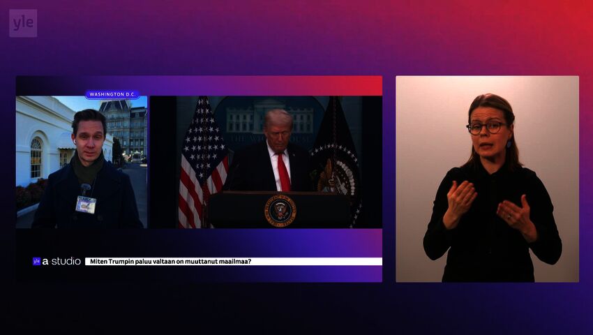 A-studio viittomakielelle tulkattuna