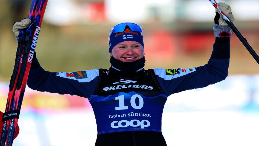 Här spurtar Johanna Matintalo hem segern i OS-genrepet