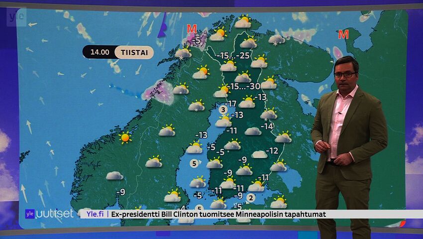 Sääennuste klo 7.40