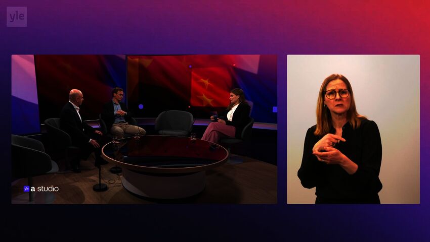 A-studio viittomakielelle tulkattuna