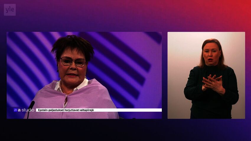 A-studio viittomakielelle tulkattuna