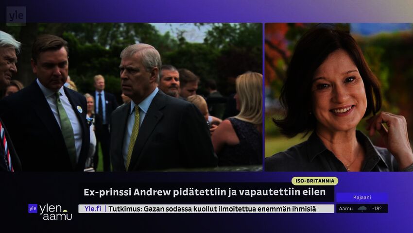 Ex-prinssi Andrew`n pidätys puhuttaa Isossa-Britanniassa