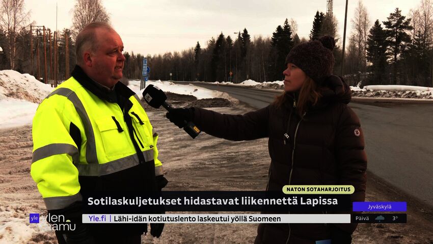 Naton sotaharjoitukset vaikuttavat Lapin teihin