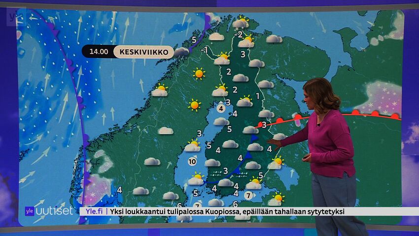 Sääennuste klo 7.40