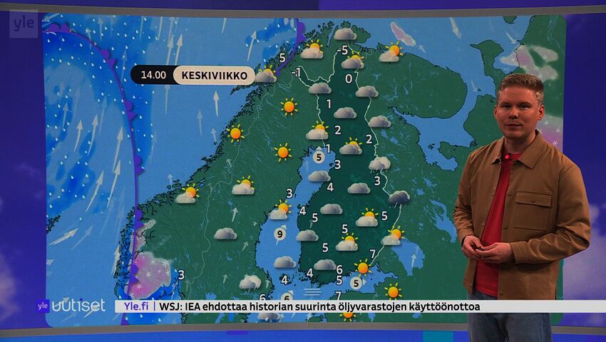 Sääennuste klo 7.40