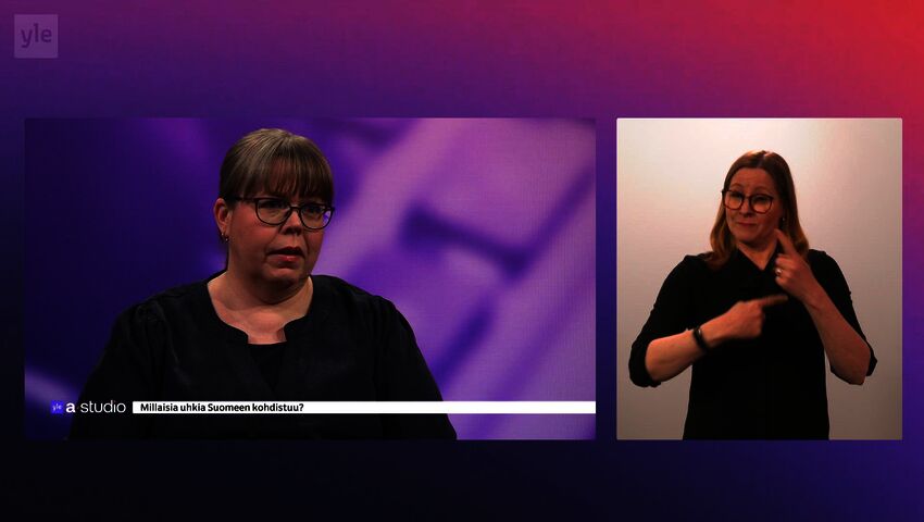 A-studio viittomakielelle tulkattuna