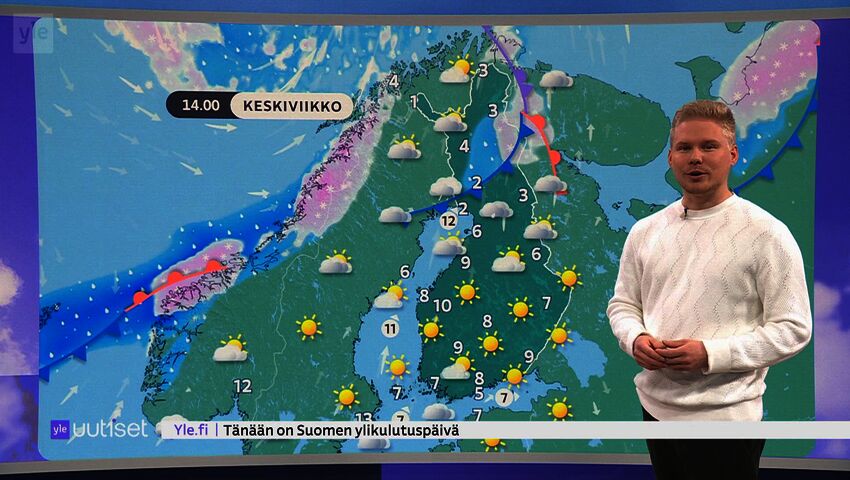 Sääennuste klo 7.40