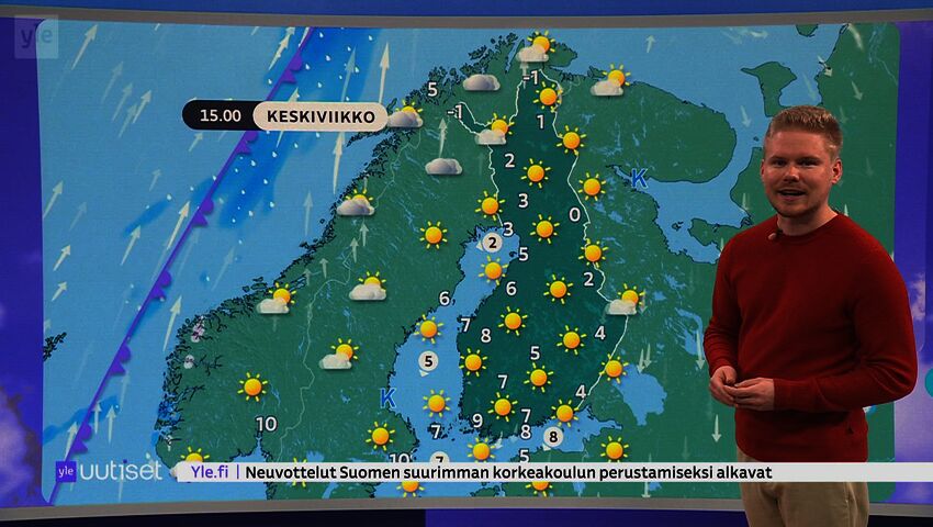 Sääennuste klo 7.40