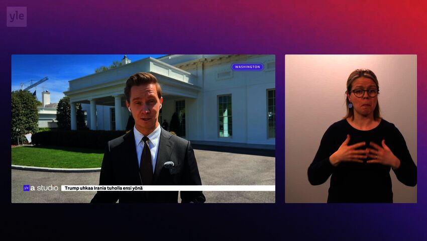 A-studio viittomakielelle tulkattuna