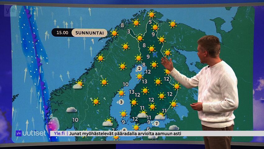 Sääennuste klo 7.40