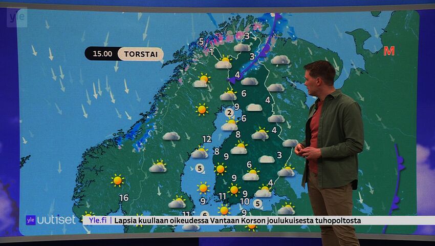 Sääennuste klo 7.40