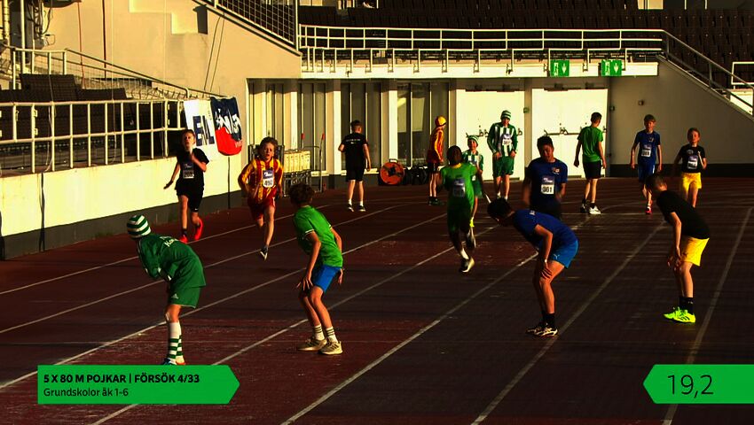 5 x 80m pojkar, försök