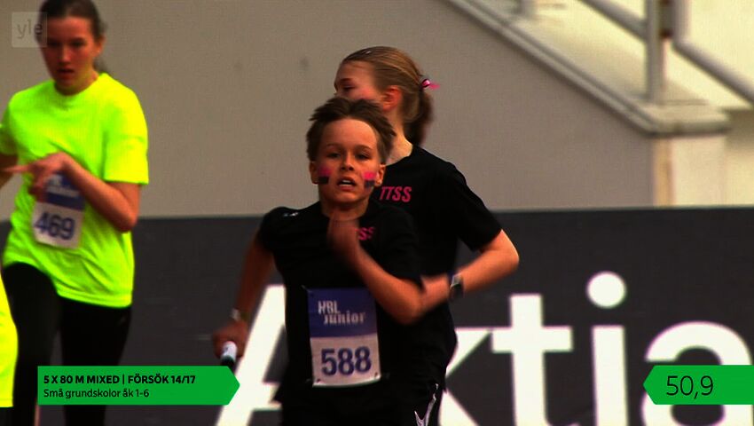5 x 80 m mixed, försök