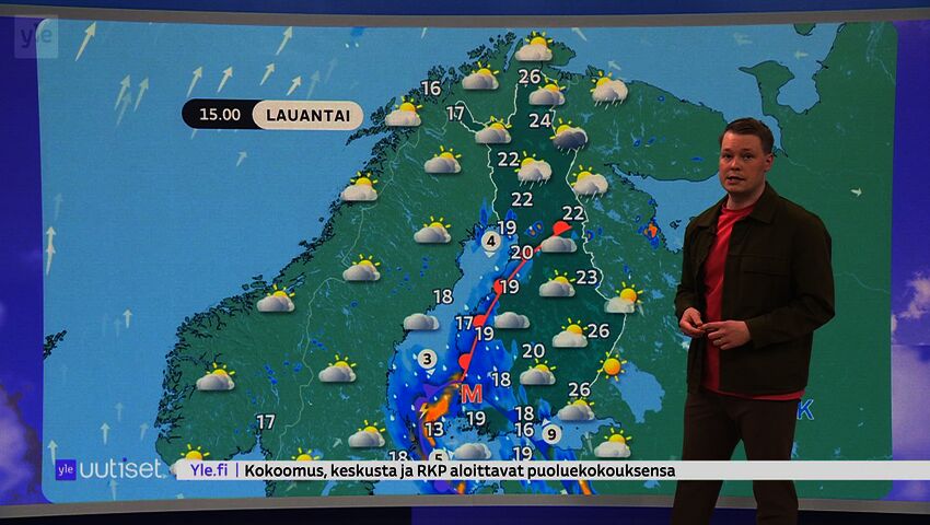 Sääennuste klo 7.40