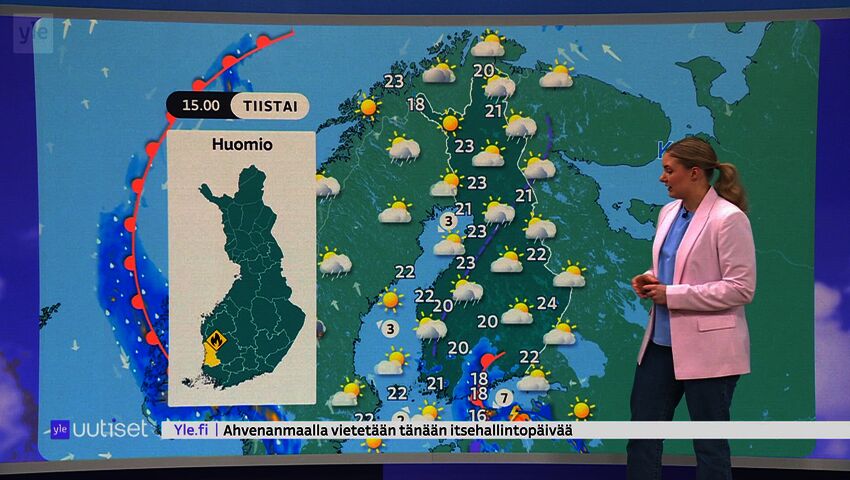 Sääennuste klo 7.40