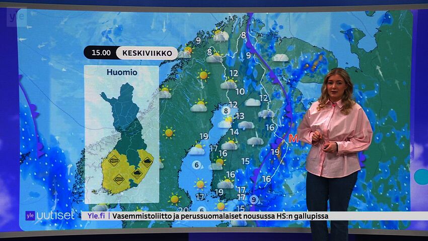 Sääennuste klo 7.40