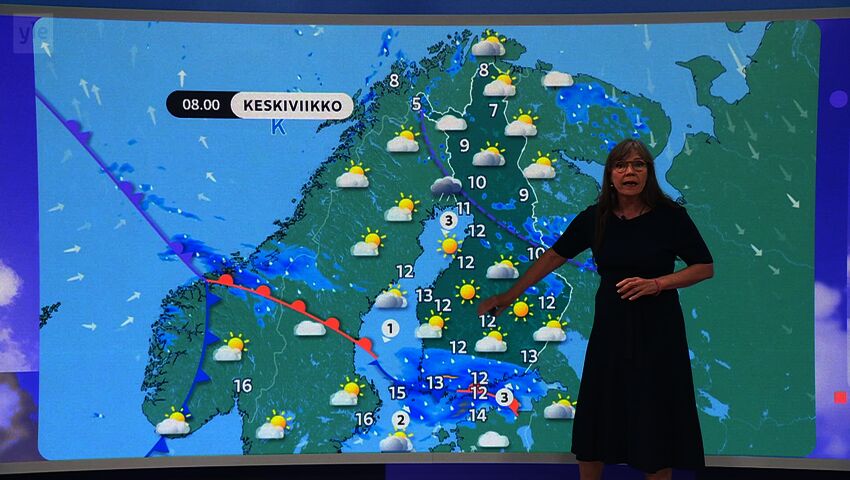 Sääennuste klo 18