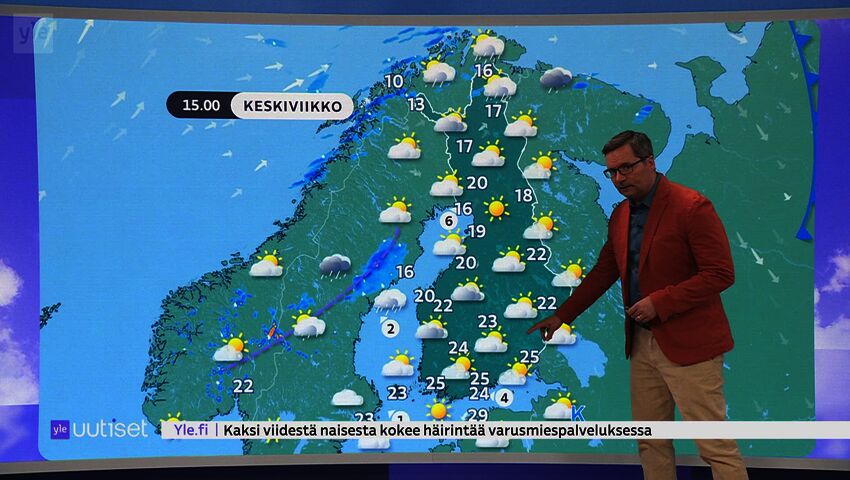 Sääennuste klo 7.40