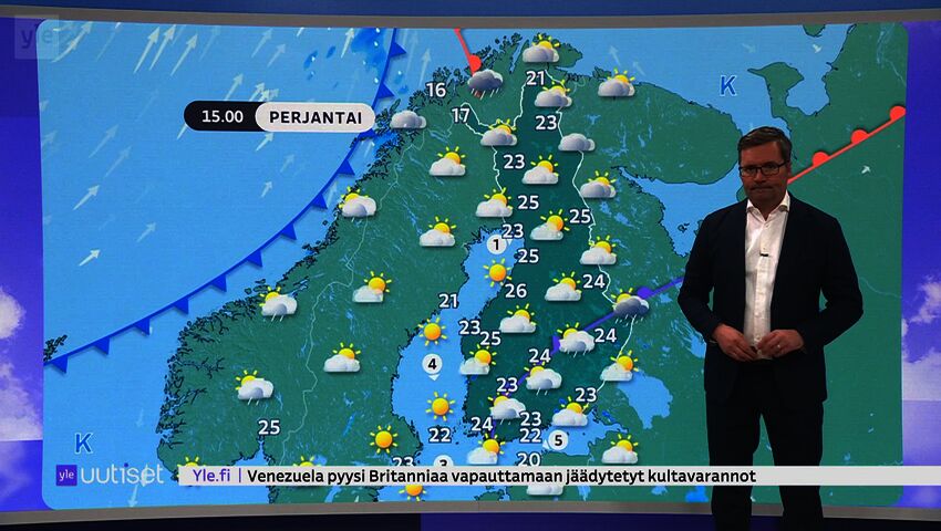Sääennuste klo 7.40