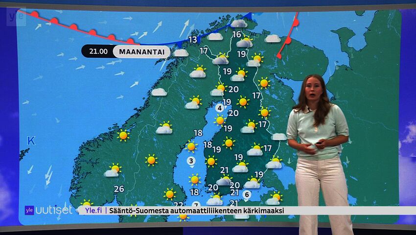 Sääennuste klo 7.40