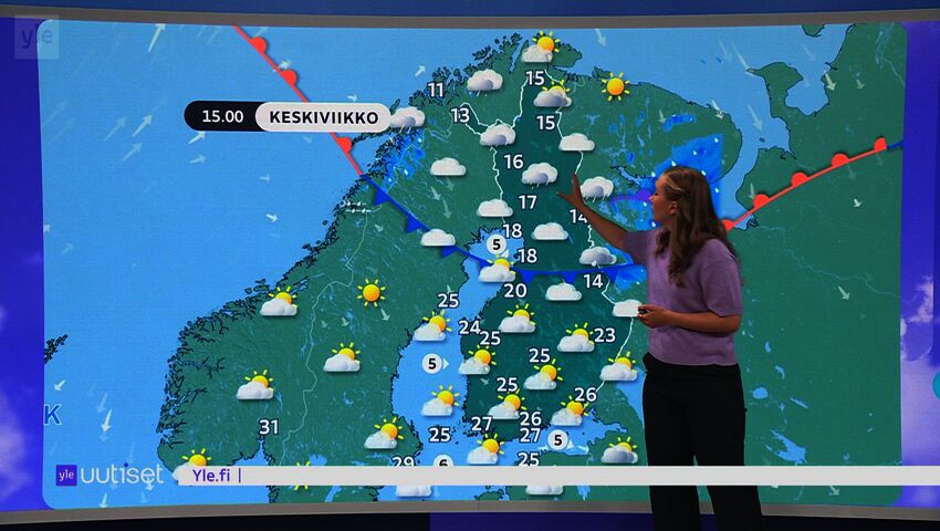Sääennuste klo 7.40