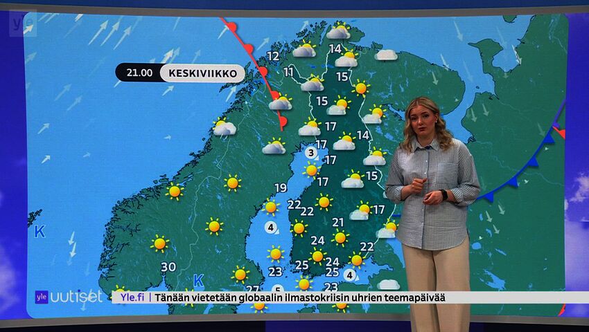 Sääennuste klo 7.40