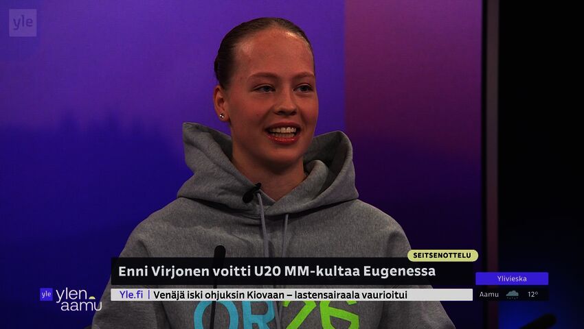 Tuore maailmanmestari Enni Virjonen askartelee vihkoja – "Jää muistoja kisoista"