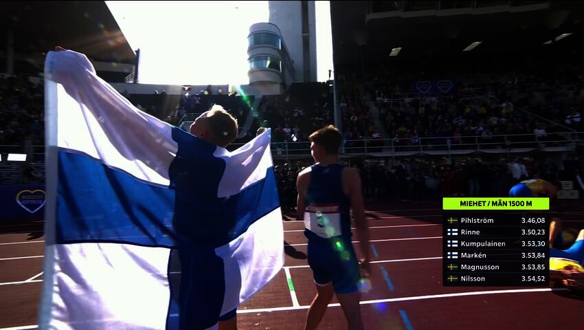 Suomi voittaa miesten Ruotsi-ottelun sadasosalla