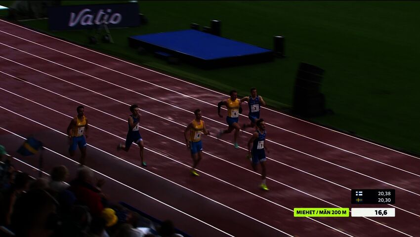 Riku Illukka segrar på 200 meter