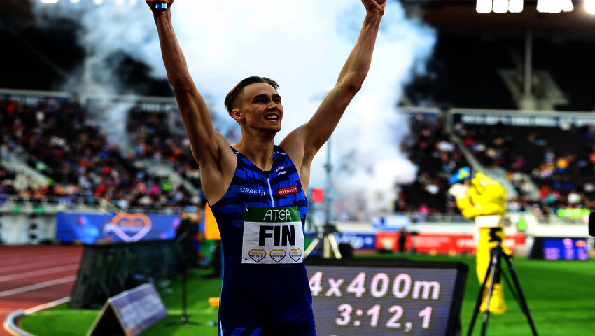 Suomi voittoon miesten 4x400 metrin viestissä