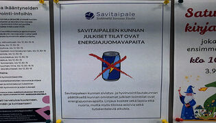 Savitaipaleen kunnan tiloissa energiajuomakielto koskee myös aikuisia