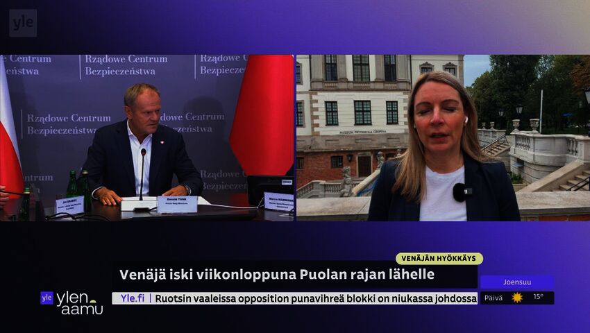 Venäjä iski drooneilla lähelle Puolan rajaa