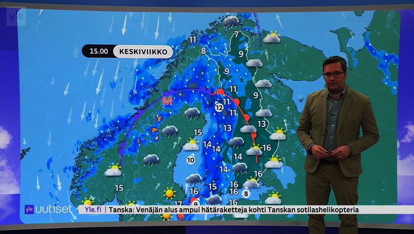 Sääennuste klo 7.40