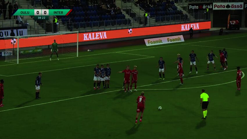 Jasse Tuominen laukoi Interin 1-0-johtoon Oulua vastaan