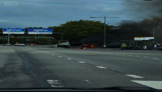 Auto syttyi palamaan Oulussa teknisen vian vuoksi