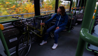 Polkupyörän voi ottaa bussiin ilmaiseksi Kotkassa