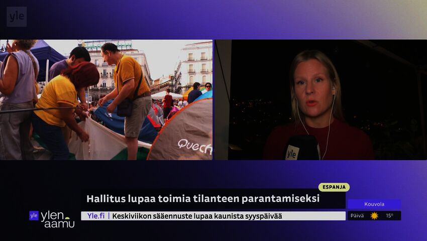 Asuntokriisi synnytti protestiaallon Espanjassa