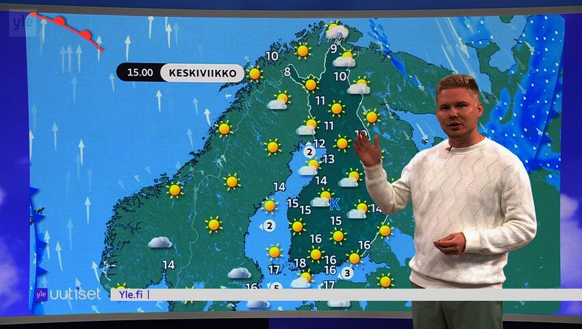 Sääennuste klo 7.40