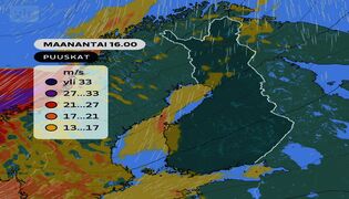Tuulenpuuskat myräkässä 5.-7.10.