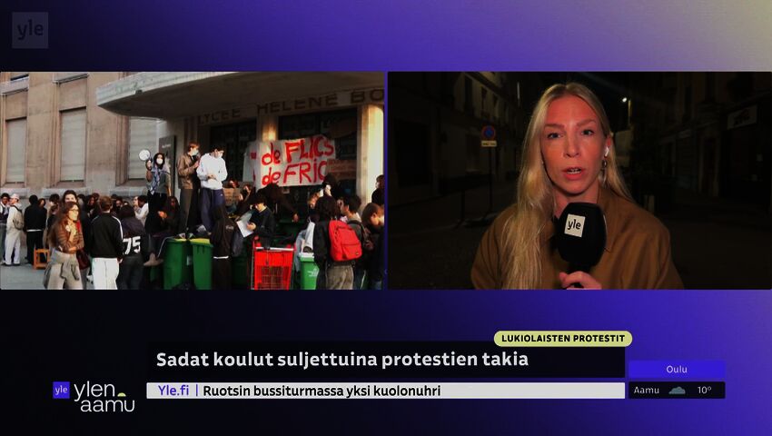 Lukiolaisten protestit raivoavat Ranskassa