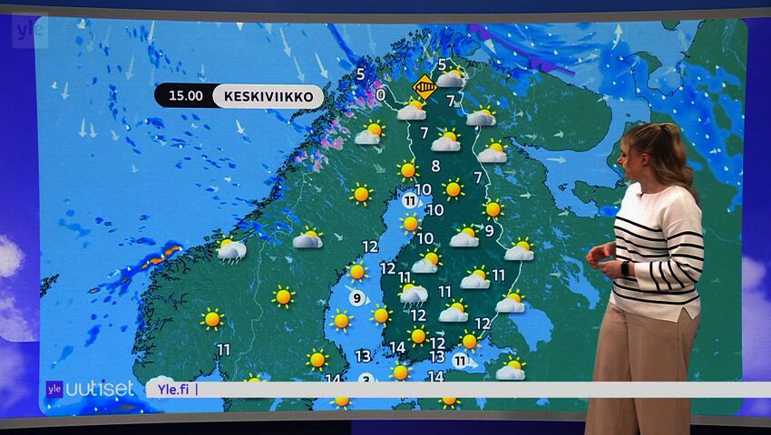 Sääennuste klo 7.40