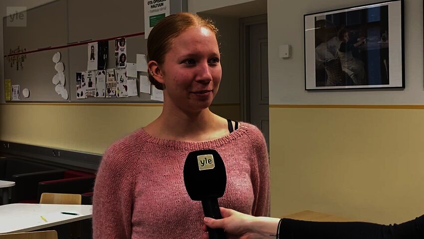 Lukiolainen Inka Raskila haluaisi jäädä opiskelemaan Lappeenrantaan