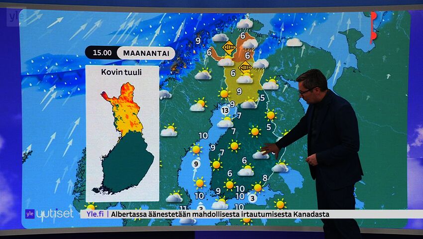 Sääennuste klo 7.40