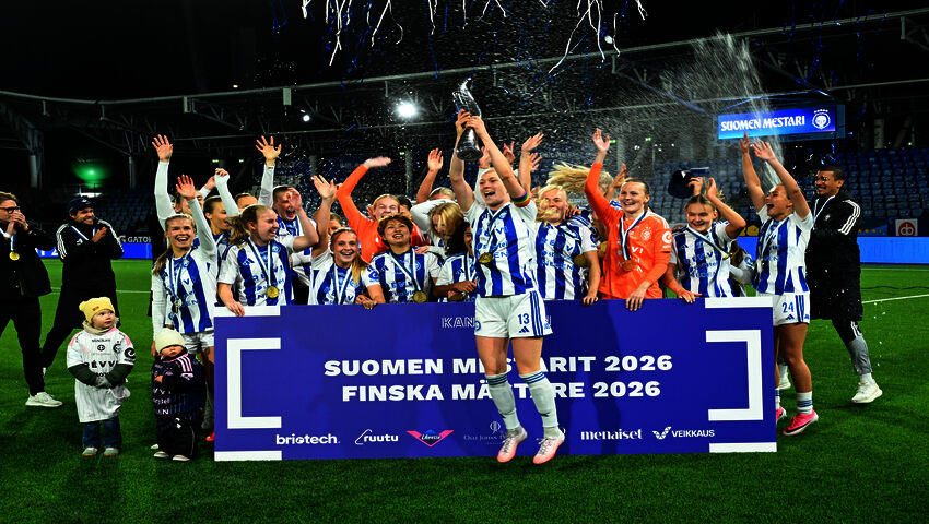 HJK juhlii Suomen mestaruutta